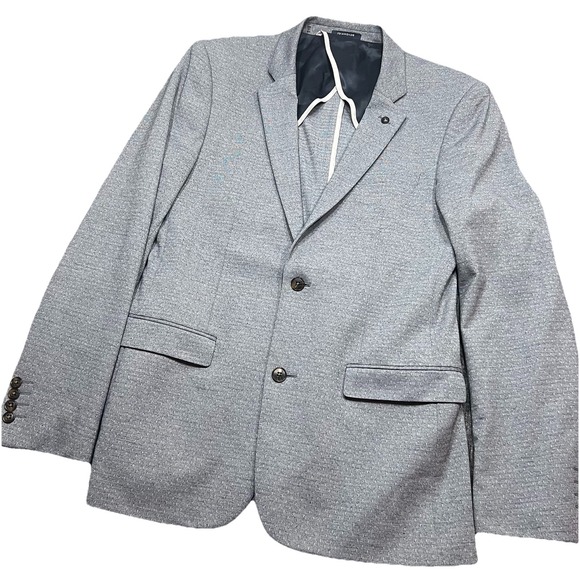 7 Diamonds Blazer FELICIO FLEX Casual Jacket Men's Small Light Blue Jersey Knit - Picture 3 of 16